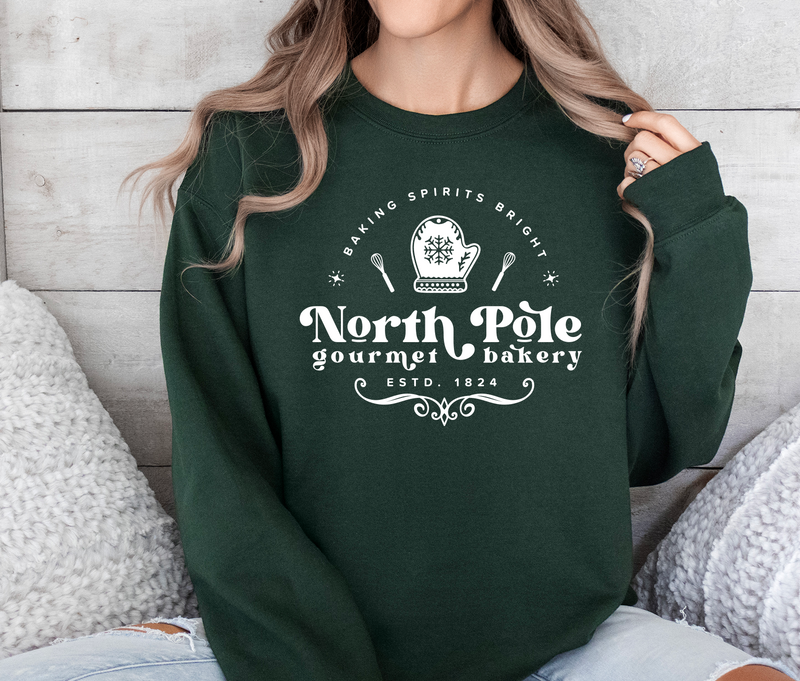 North Pole Gourmet Bakery Crew Sweatshirt